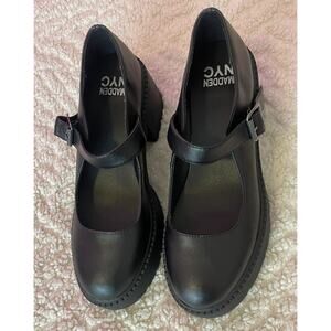 MADDEN NYC Women’s LUG Sole Chunky Shoes Mary Jane Black 9